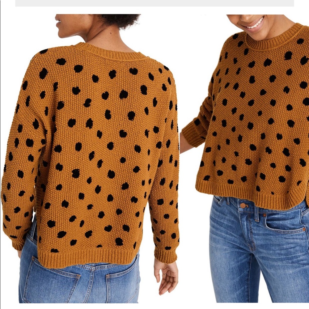 Madewell painted spots pullover sweater